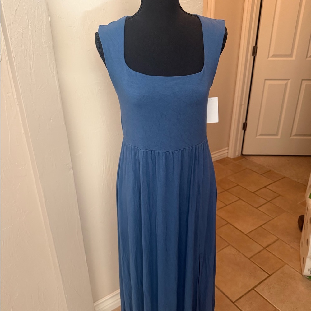 a new day Blue Square-Neck Maxi Dress
